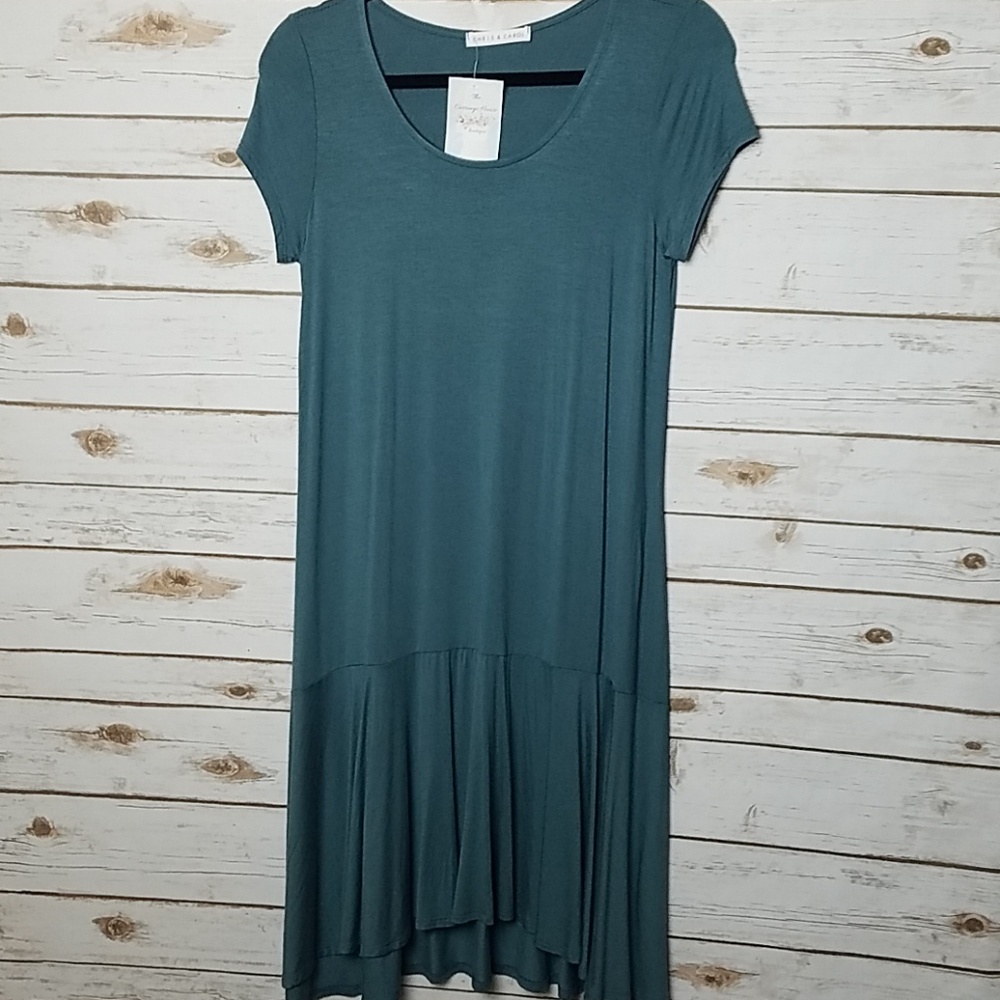 Size Small Left! Teal Short Sleeve Dress